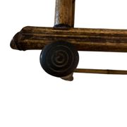Art Deco, coat rack with bamboo mirror, diamond shape, around 1930.