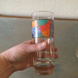 4 patterned glasses, vintage