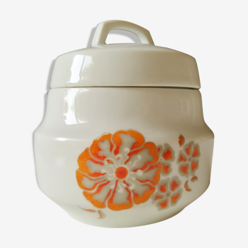 Porcelain candy 70s orange flowers