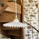 Vintage opaline suspension