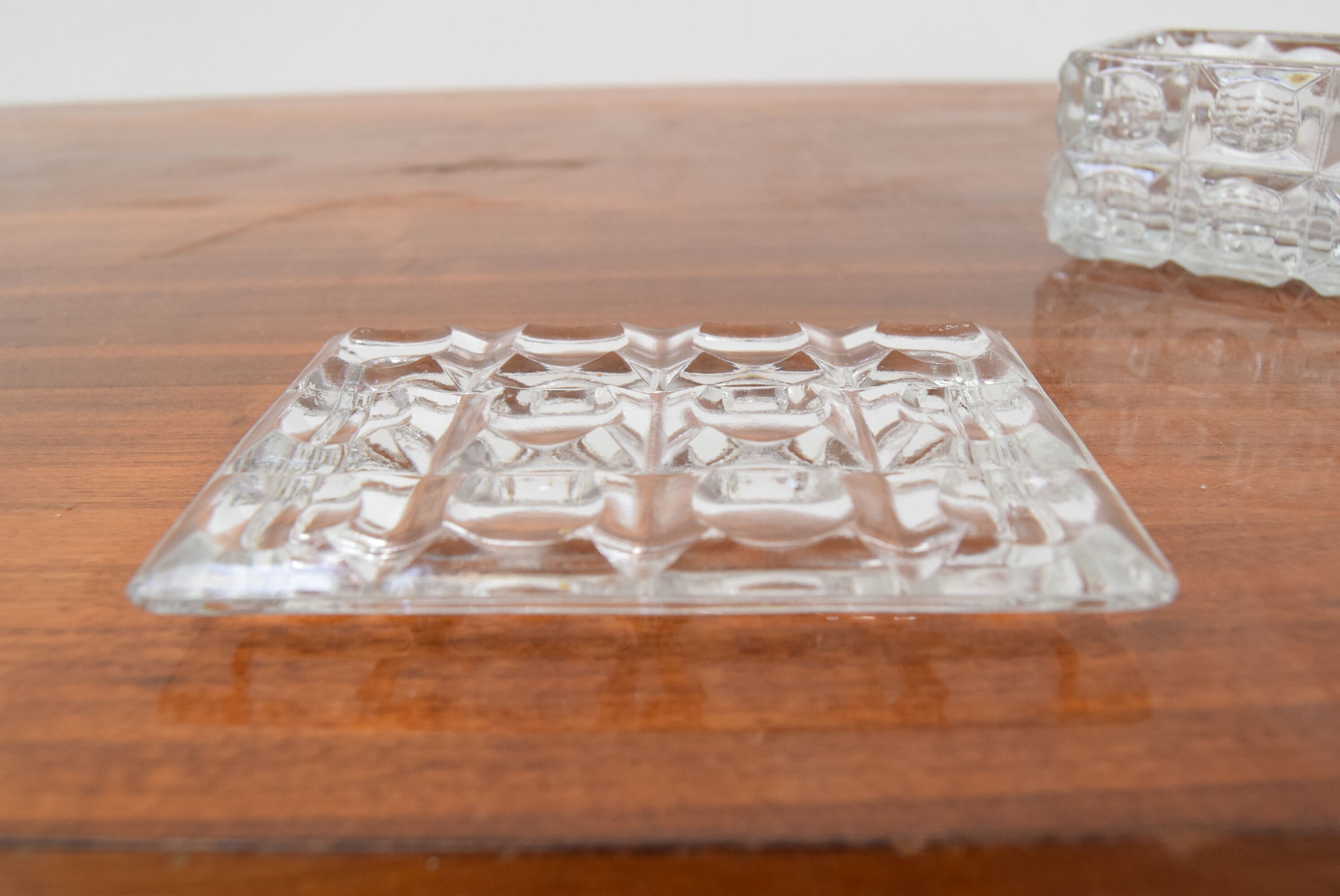 Mid-century glass sugar bowl/bohemia crystal,1960's.