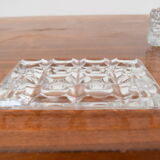 Mid-century glass sugar bowl/bohemia crystal,1960's.