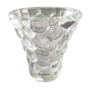 Vase verre jaune 18 cm