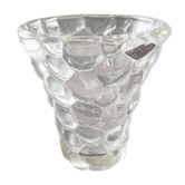 Vase verre jaune 18 cm de haut signé P. D'avesn France