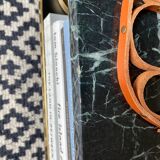 Red Edition brass and green marble lounge table