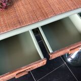 Rattan dressing table with mirror