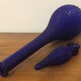 Empoli carafe cobalt blue diamond point
