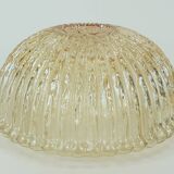 limburg CEILING LIGHT model A668 2982 amber glass structured glass 1970s
