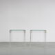 1970s Pair of lucite side tables by iTRE, Italy