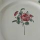 Pair of hand-painted antique plates – antique rose motif