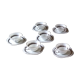 6 coffee cups in fine epiag white and steel gray moiré porcelain