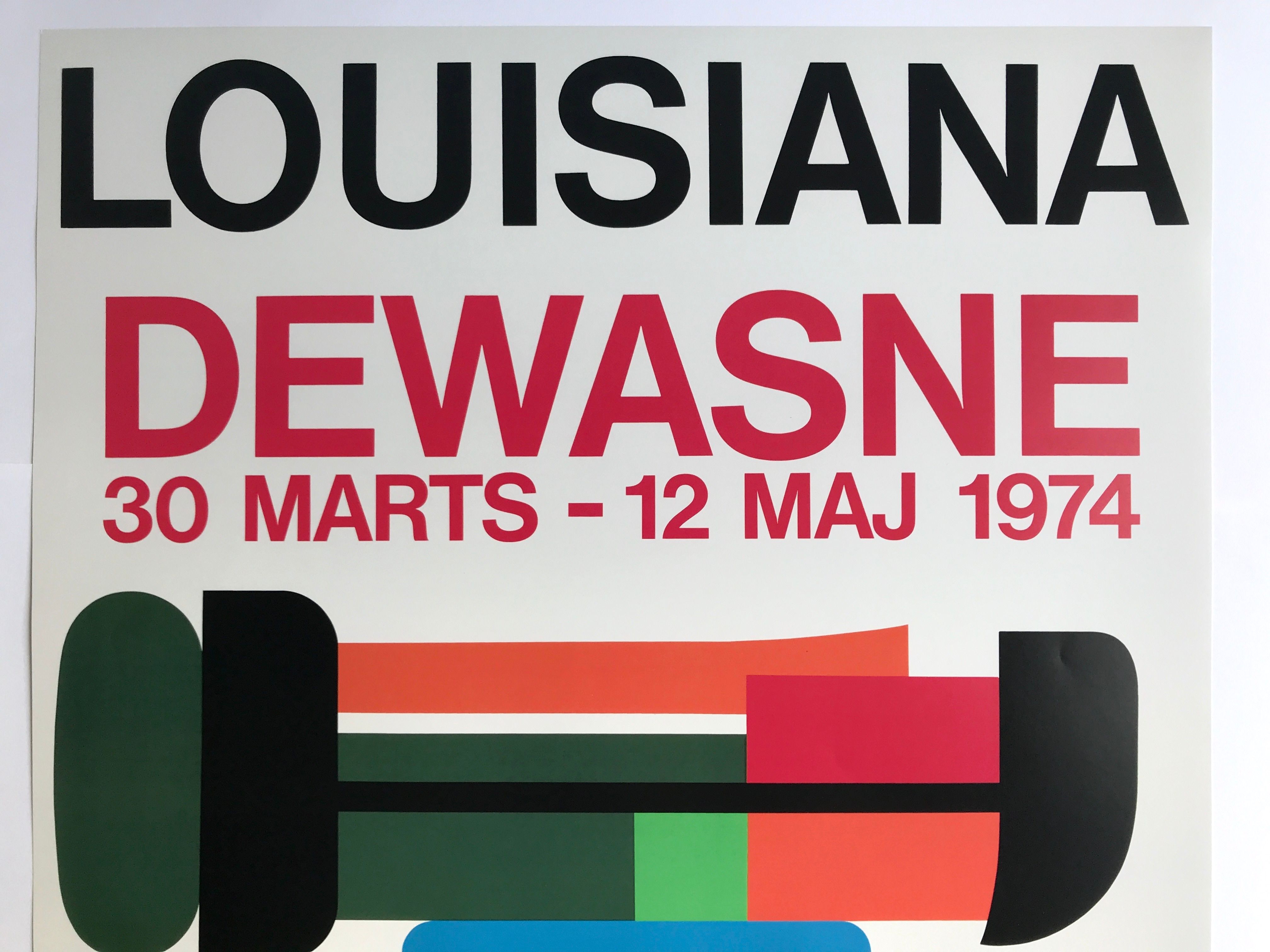Affiche originale de Jean Dewasne, Louisiana Museum, 1974