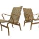 Paire de fauteuils originaux Mid Century modèle "Eva" par Bruno Mathsson 1971 Suède