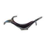 Empty pocket in mauve and transparent blown glass