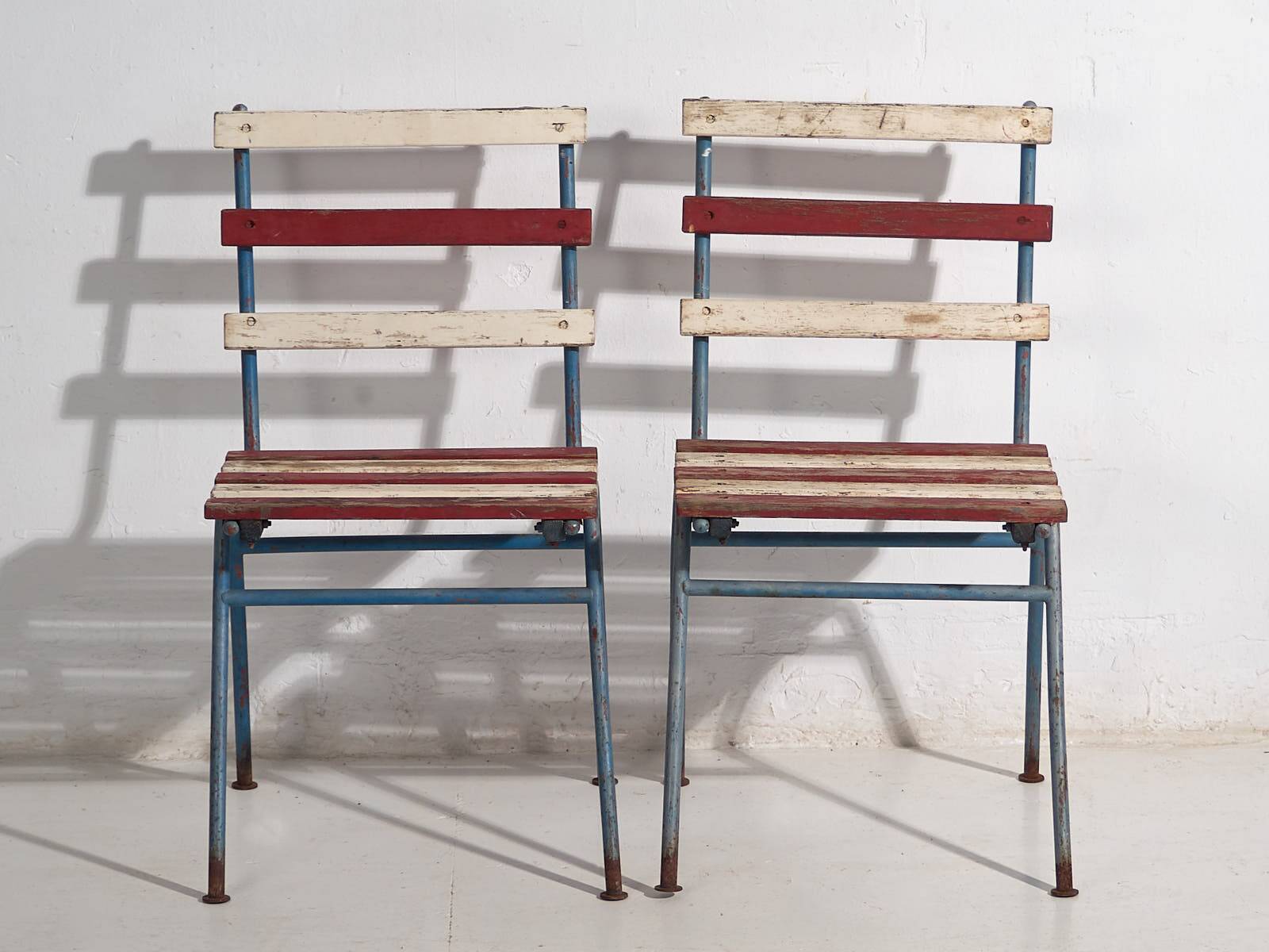 Chaises de jardin anciennes (c.1920). Ensemble de 2 pièces #1