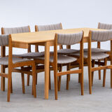 Vintage scandinavian table raw wood 1960