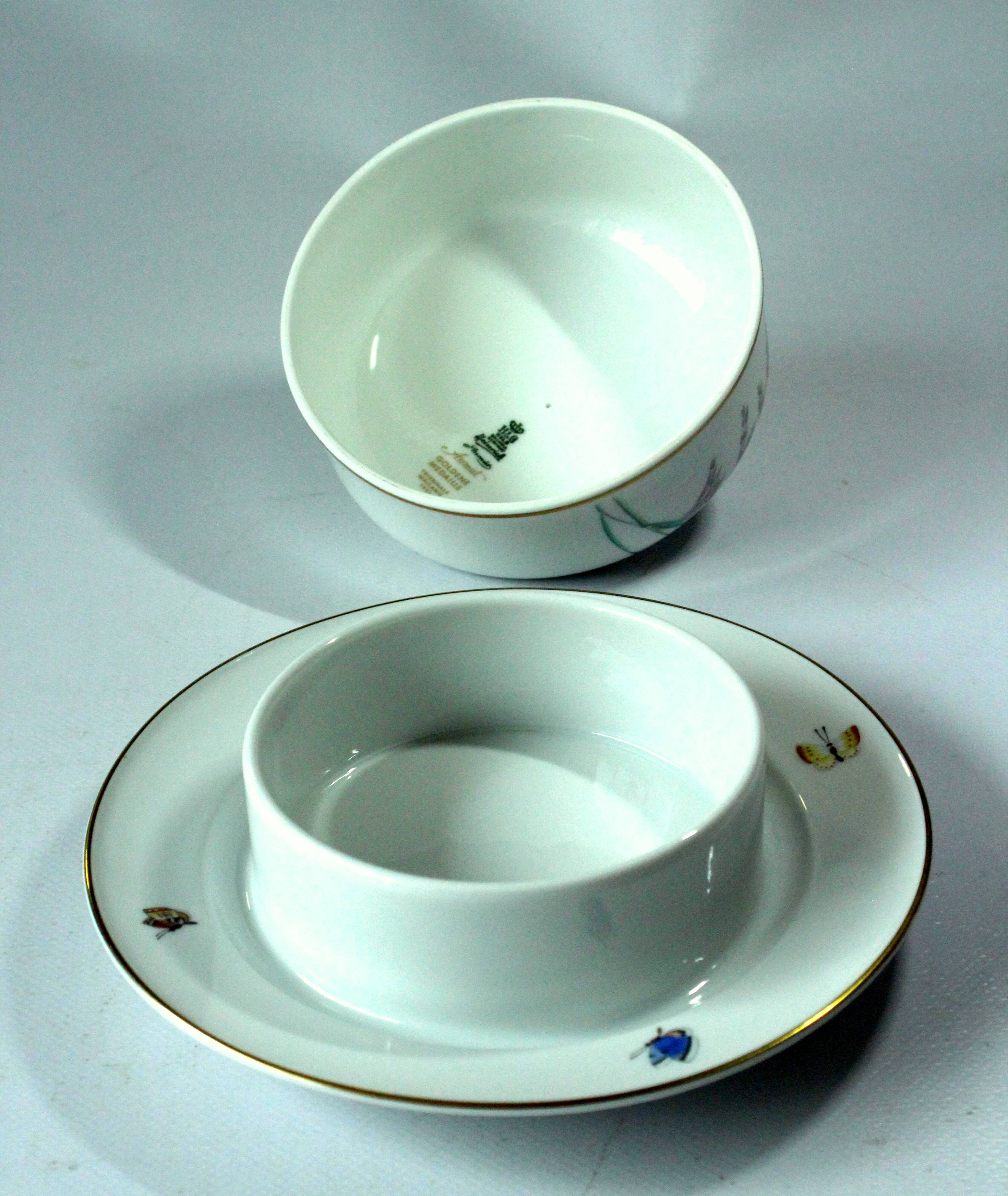 High quality porcelain butter dish by Heinrich Porzellan Design "Anmut"