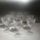 Lot de 6 verres à digestif en cristal taillé à pieds octogonales début XX siècle