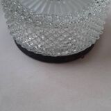 Antique ceiling light in molded glass