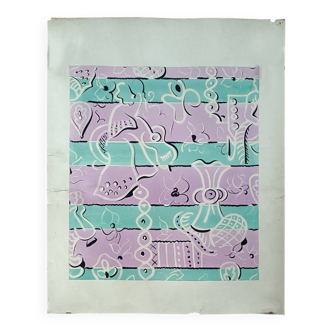 Dessin textile pour soierie