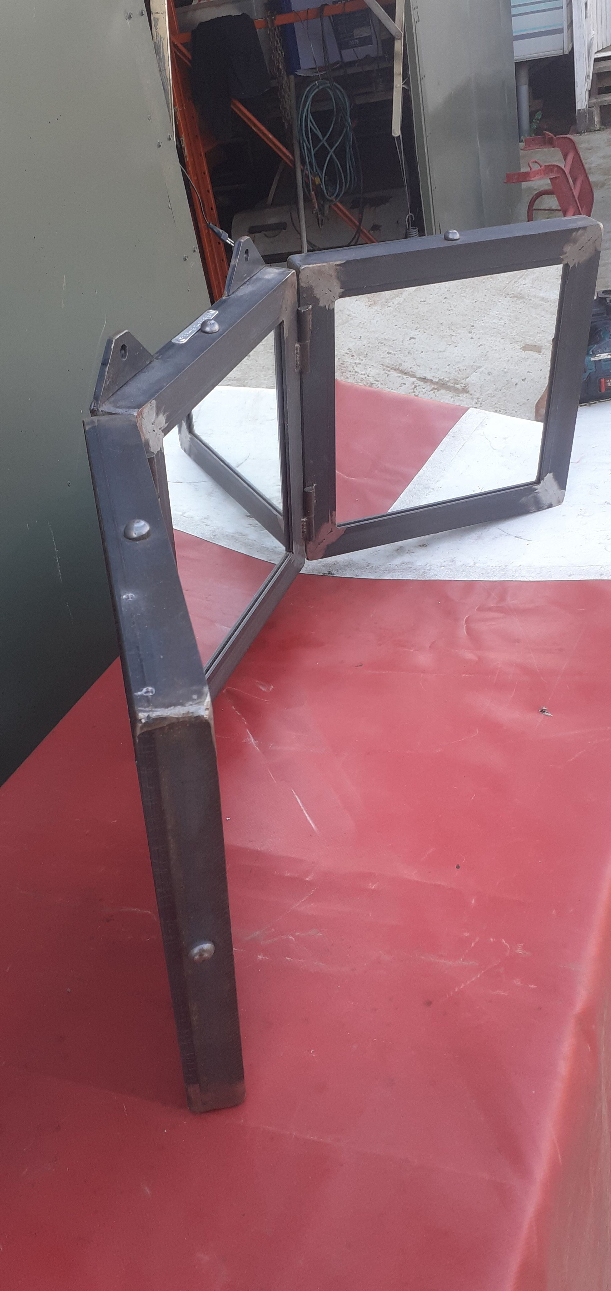 Miroir triptyque métal