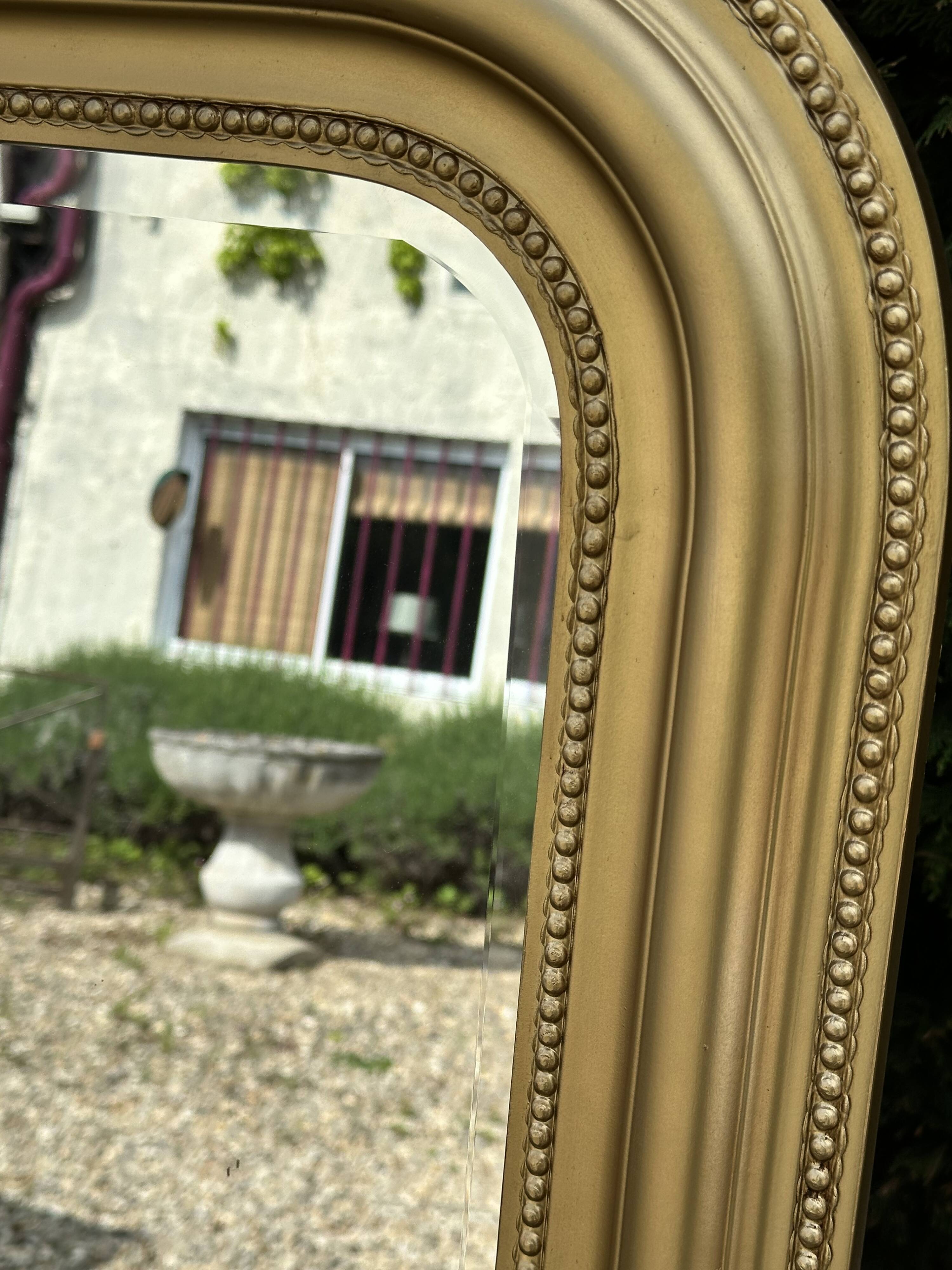 Louis Philippe style mirror in gilded wood 135x105cm