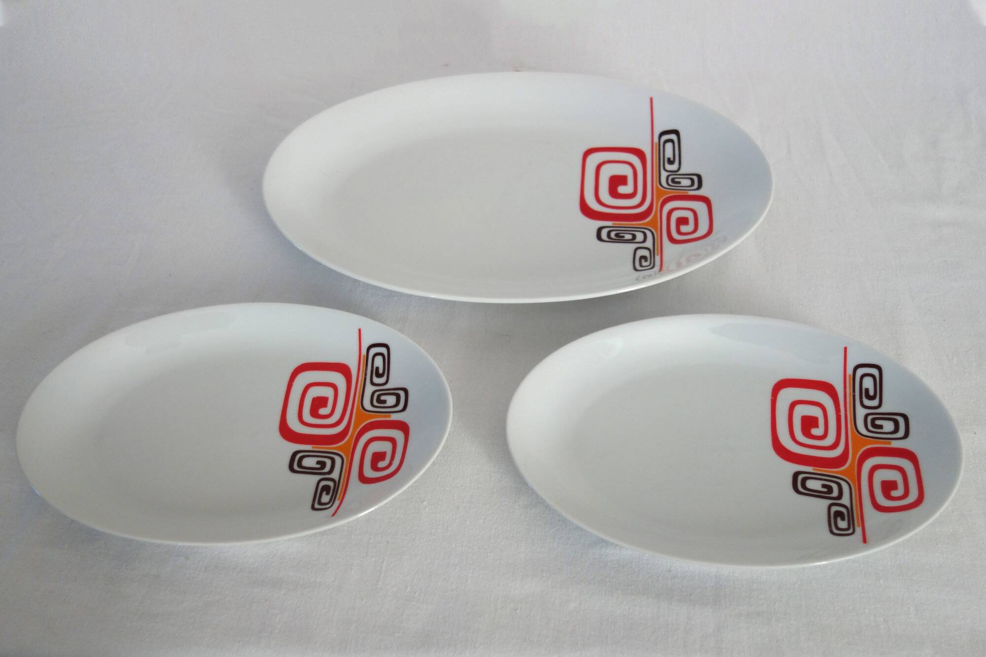 3 oval dishes Winterling Marktleuthen Bavaria 70's