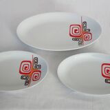 3 oval dishes Winterling Marktleuthen Bavaria 70's