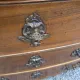 Curved Louis XV style chest of drawers in solid walnut