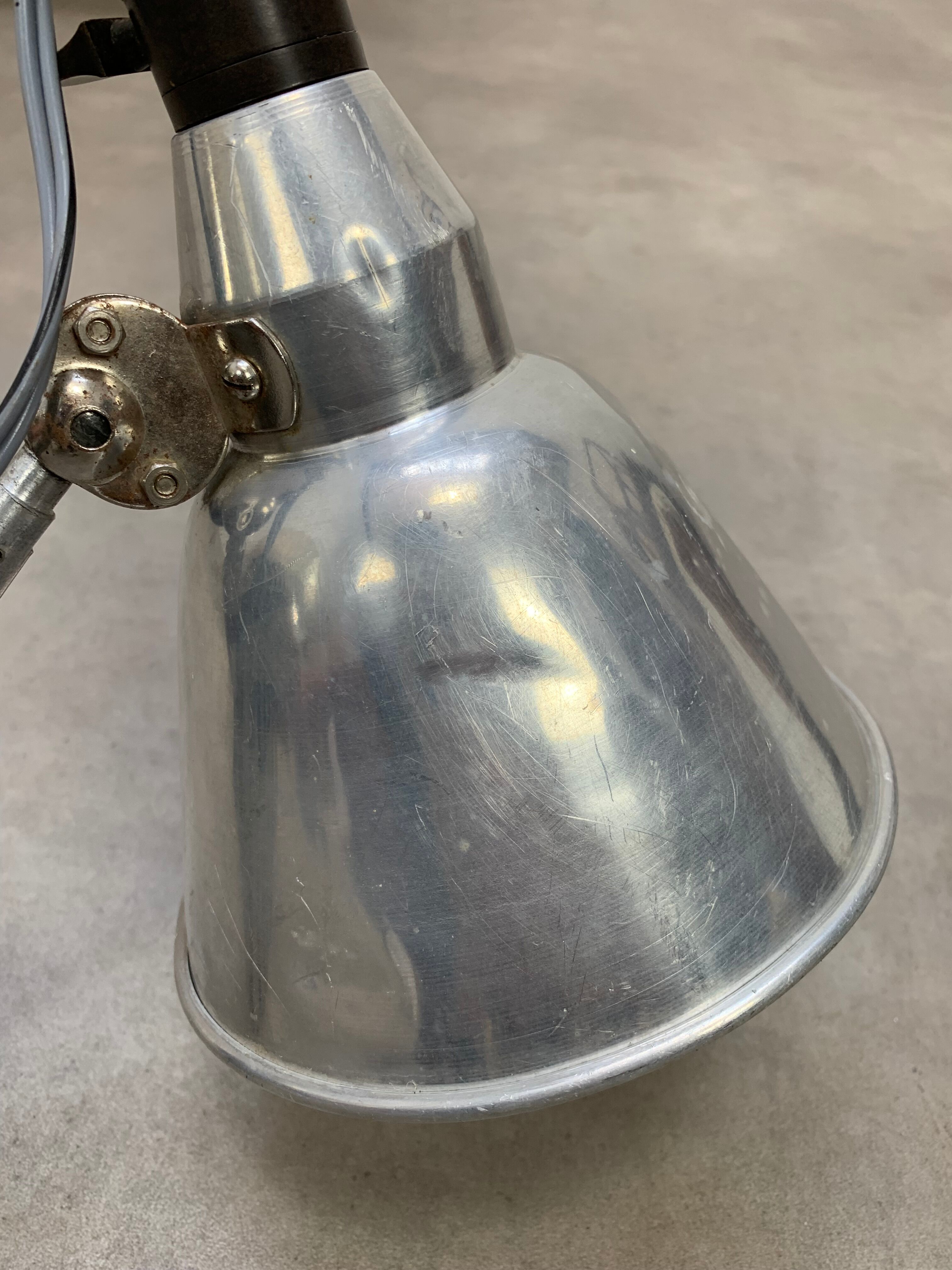 Industrial accordion wall lamp chrome metal