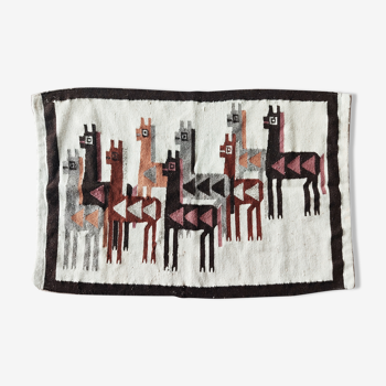 Tapis Lamas Amérique du sud 66 x 111 cm