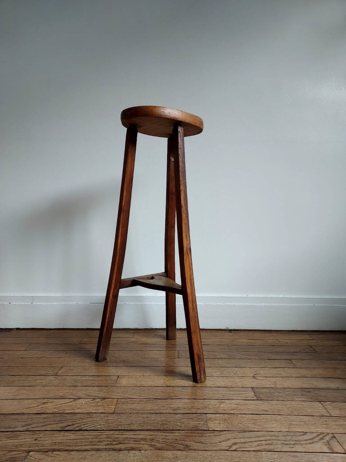 Rustic wooden stool