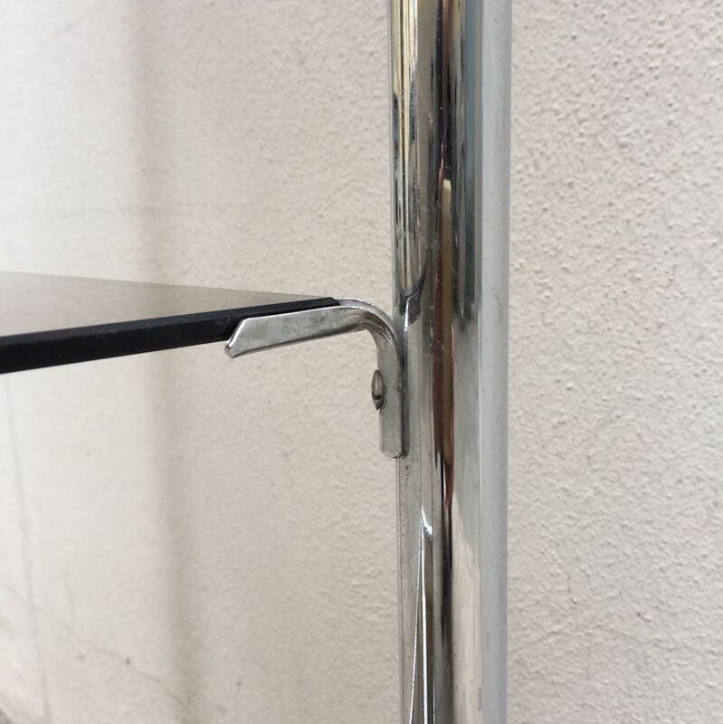 Shelf chromed metal furniture