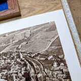 Carcassonne, Aude, vintage, photo plate printed in 1935.