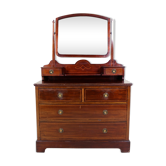 Hairdresser inlaid mahogany