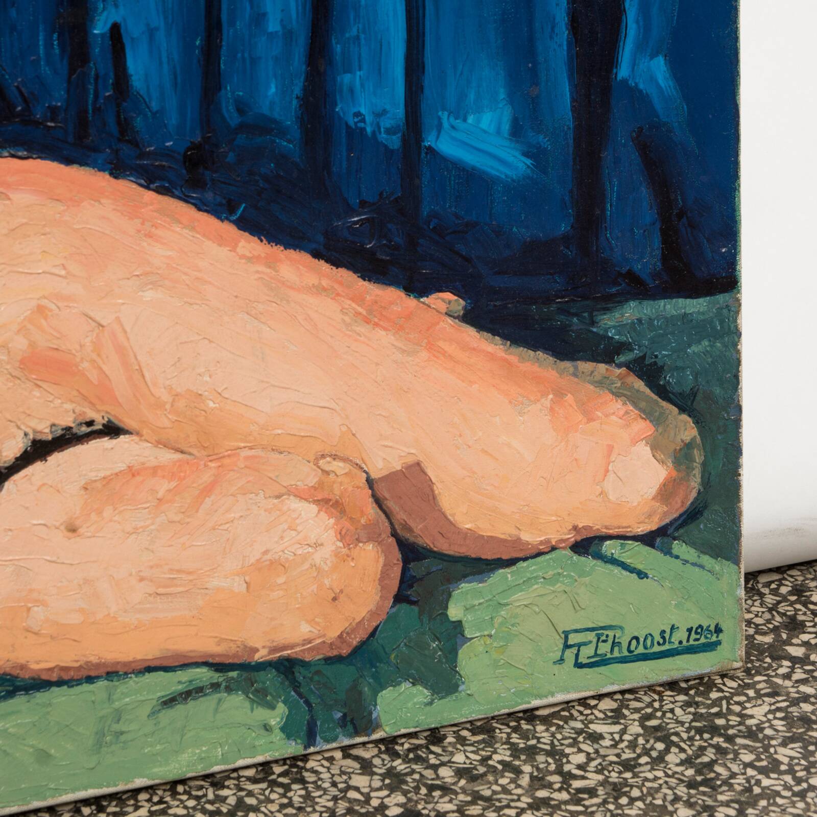 Colourful Female Nude Painting, 1964