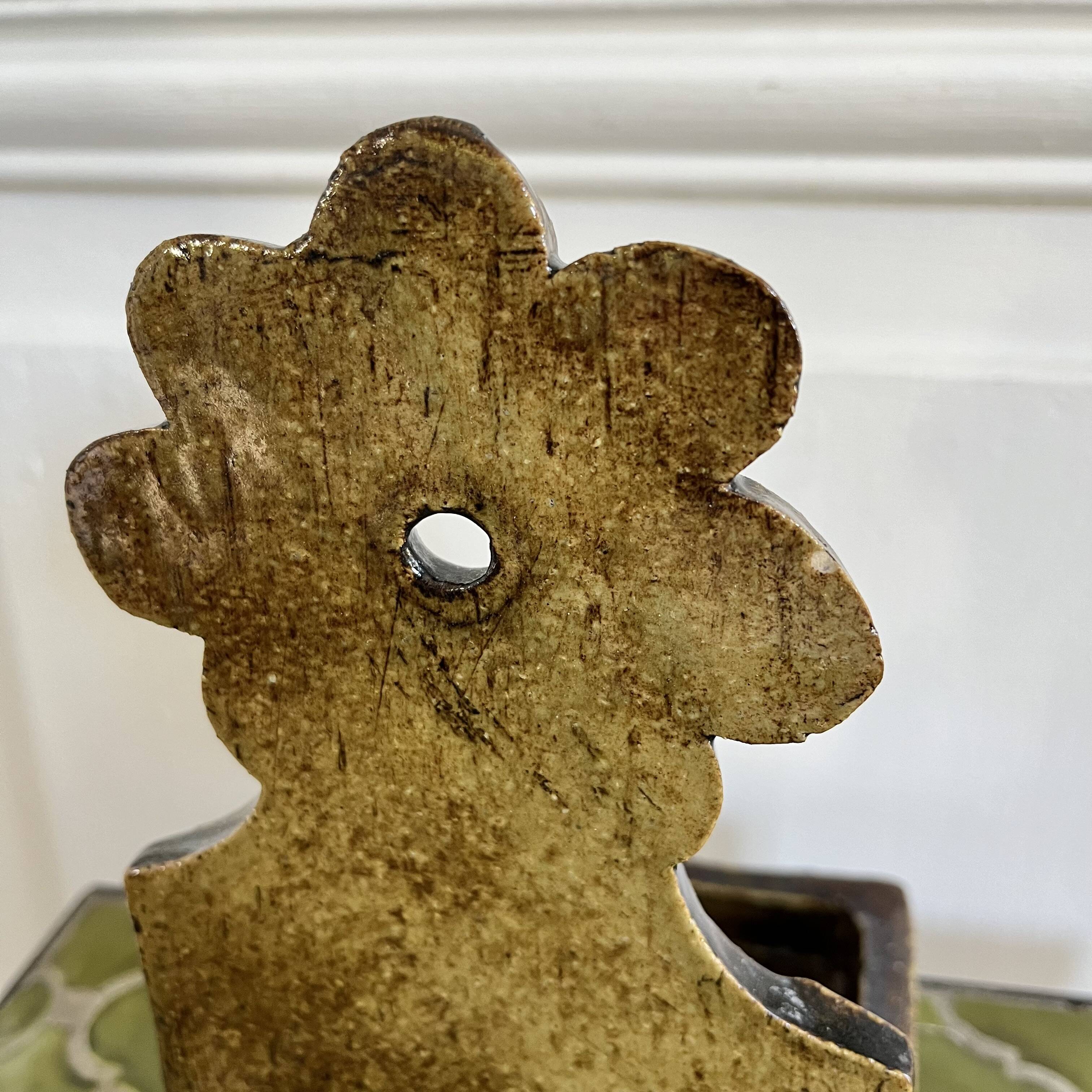 Ceramic soap dish/pocket tray Le Trident, 60s/70s, Vallauris