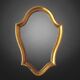 Miroir mural vintage en bois doré