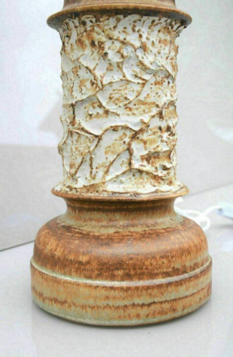 Vintage Danish Style Table Lamp Ego Stengods Atelje Sweden 1960s, Stonewar