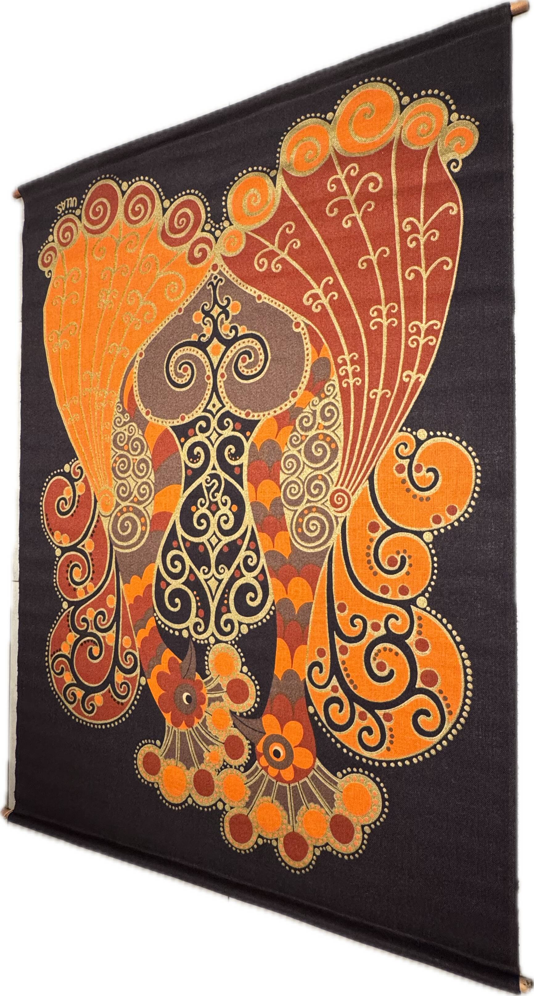 Tapestry - Rooster Hanging in Burlap