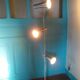 70s floor lamp in brushed aluminum