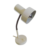 Flexible desk lamp, design 70s, white metal