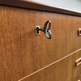 Scandinavian teak chest of drawers, 5 drawers, 1960s