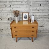 Vintage chest of drawers in light wood