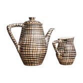 Coffee maker and 1950s milk pot