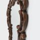 Baroque mirror with hand carved oak ornated frame, France 1950s