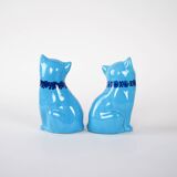 Ceramic cat figurines, Swedish design, 1970s, manufactured by Guldkroken