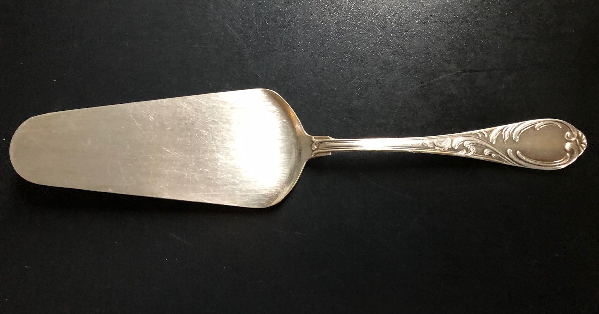 Silver metal cake shovel