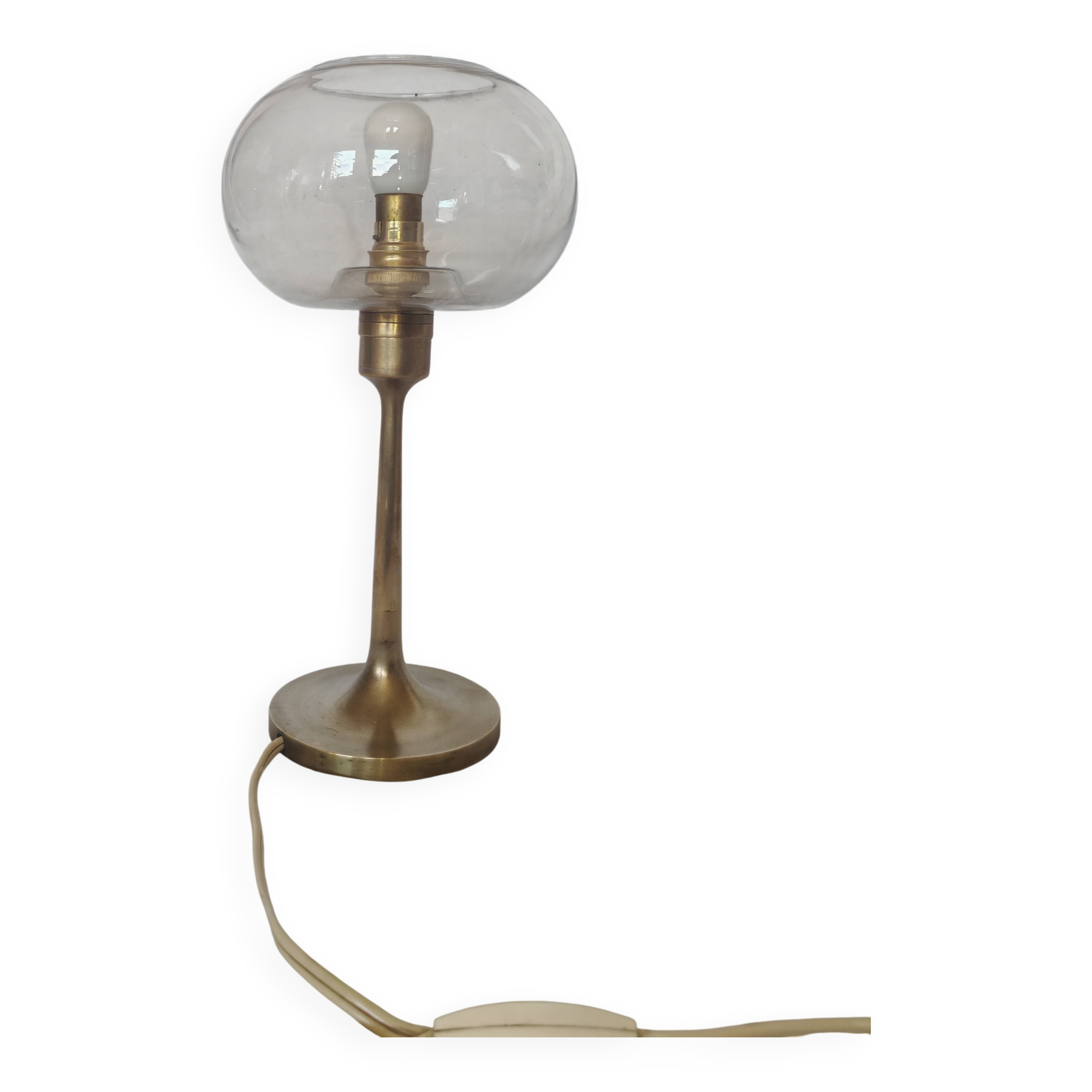 Sciolari style brass and glass lamp, 1970