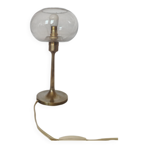 Lampe en laiton et verre